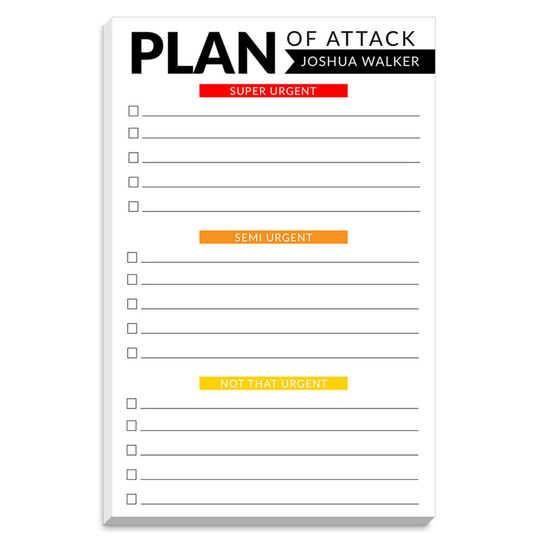 Plan of Attack Notepads